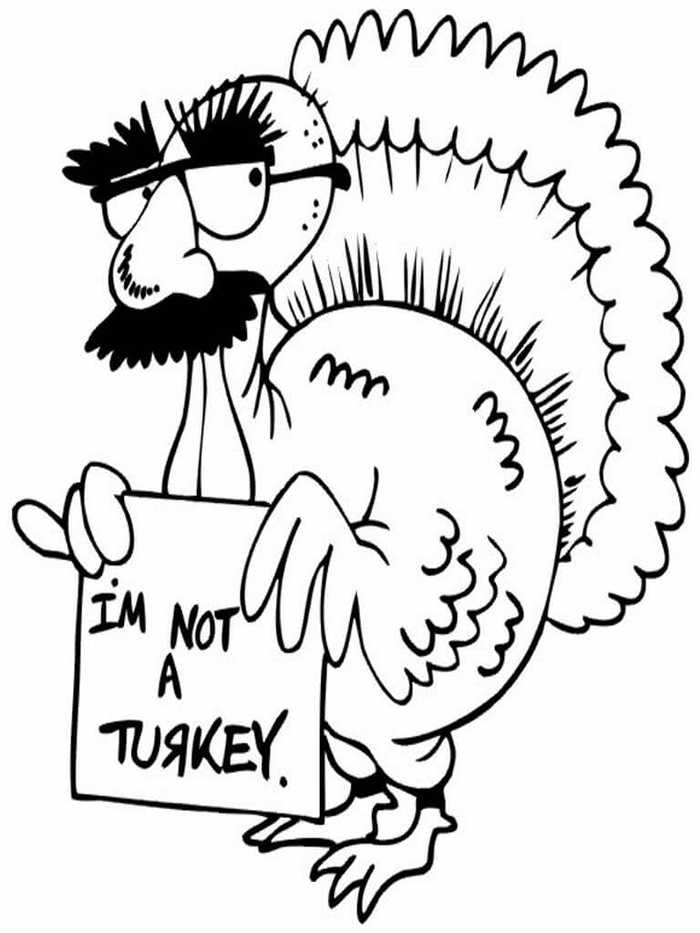 Printable Turkey Thanksgiving Coloring Image