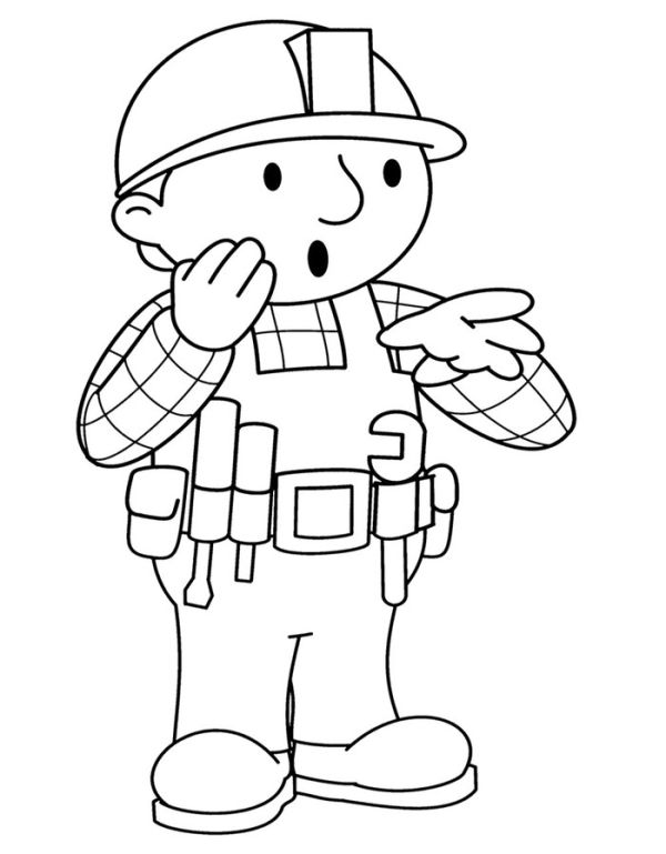 Printable bob the builder coloring pages free