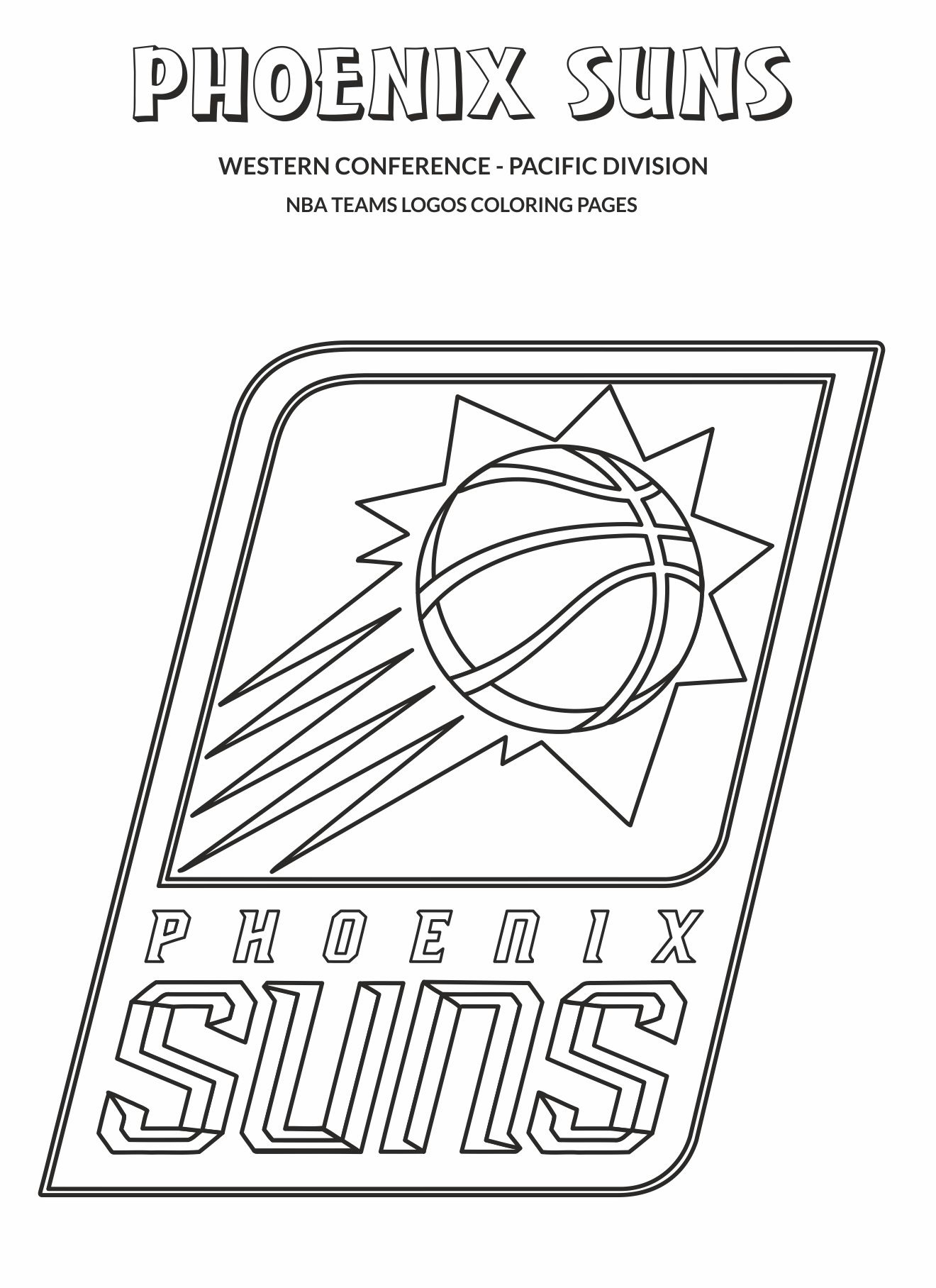printable phoenix suns coloring pages