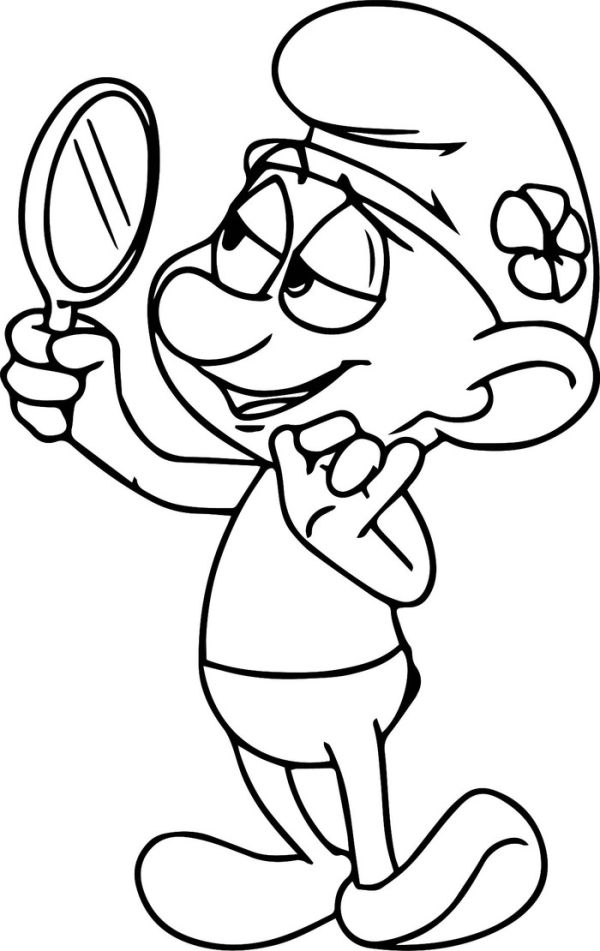 Printable smurfs coloring pages