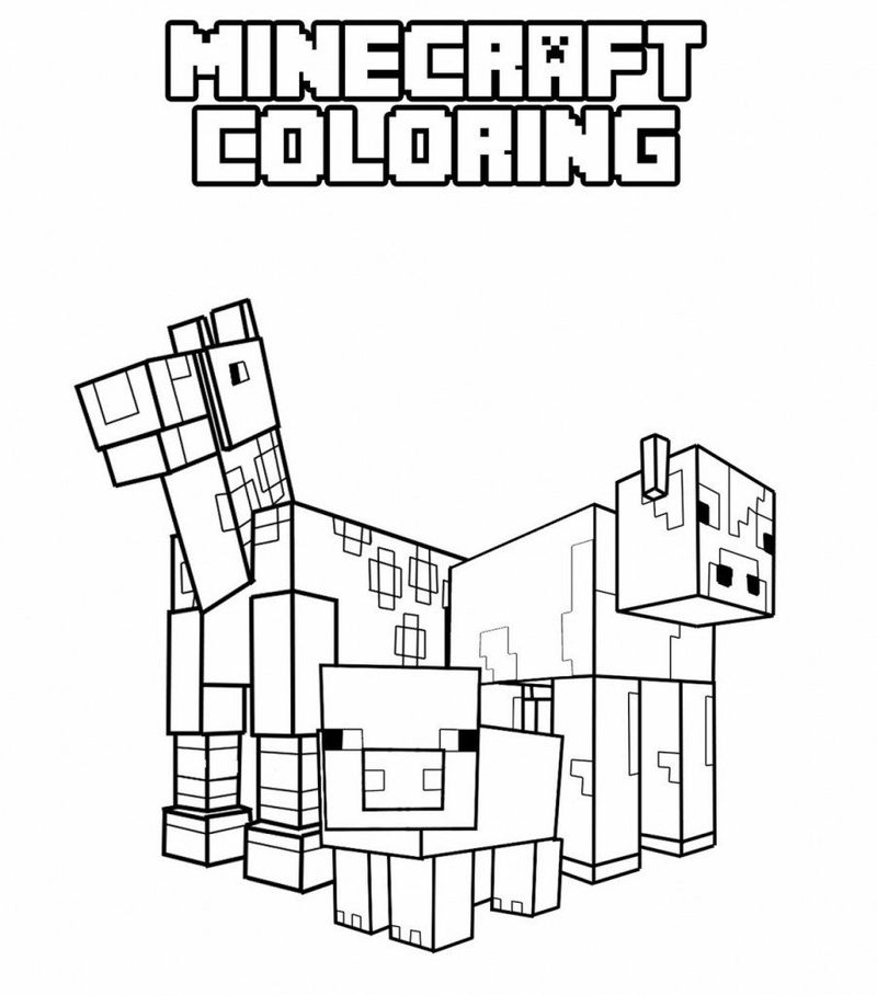 Printable Minecraft Coloring Sheet