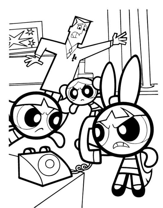 Professor Powerpuff Girls Coloring Pages