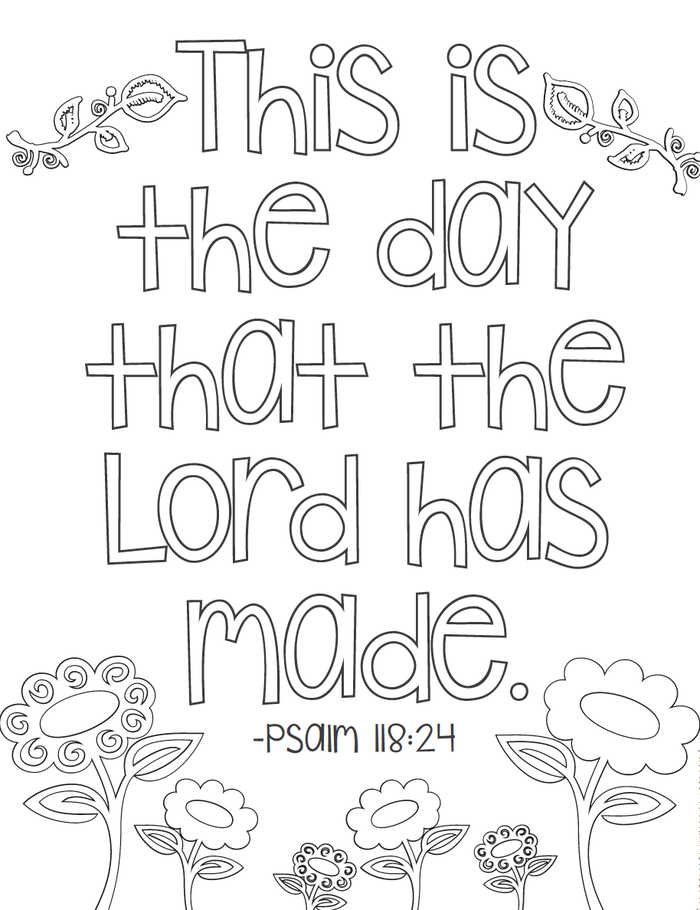 Psalm Phrase Bible Coloring Pages