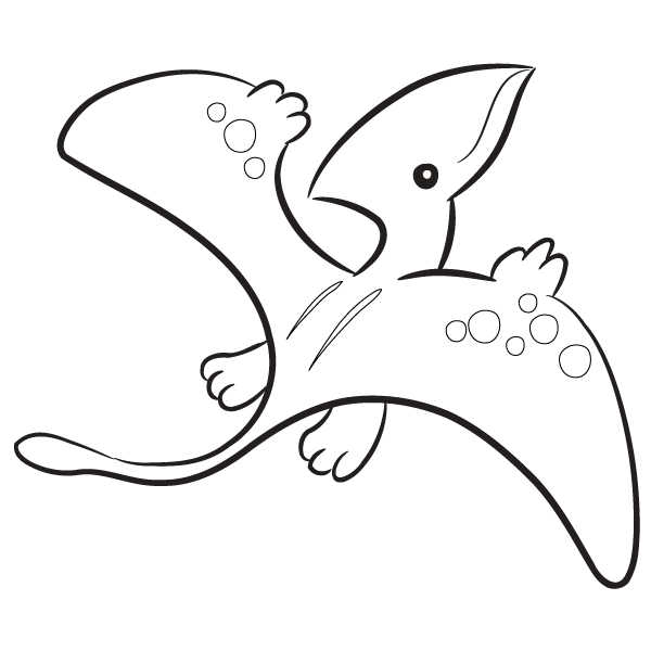 Pterodactyl Baby Coloring Page