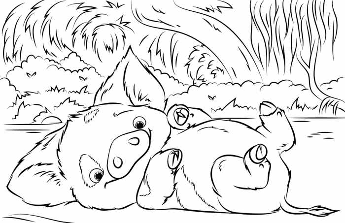 Pua Moana Coloring Page