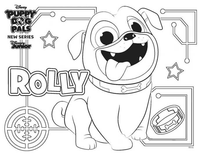 Puppy Dog Pals Coloring Pages Rolly