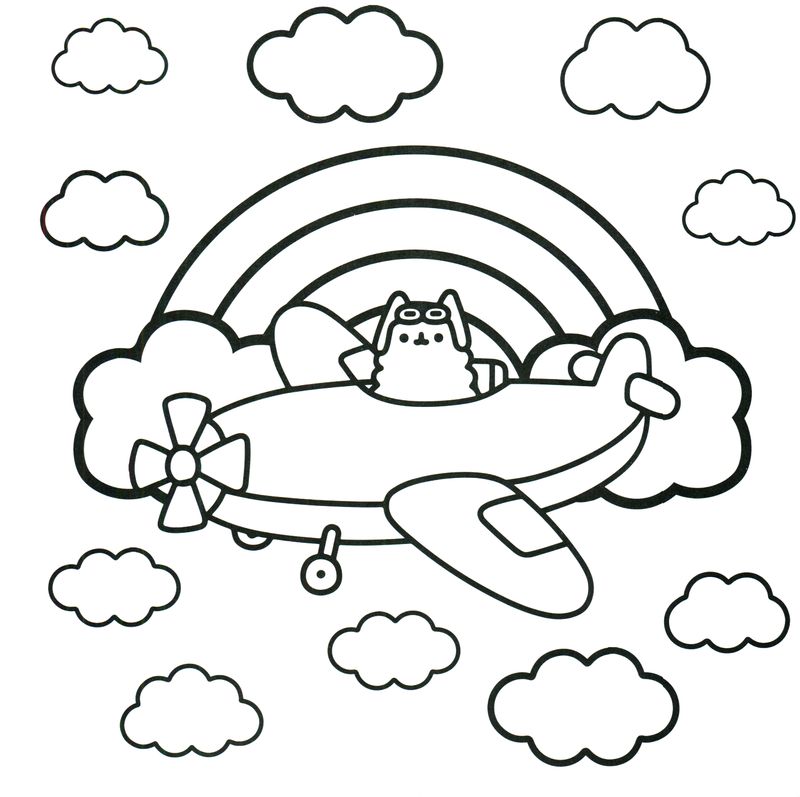 Pusheen Coloring Pages Mermaid