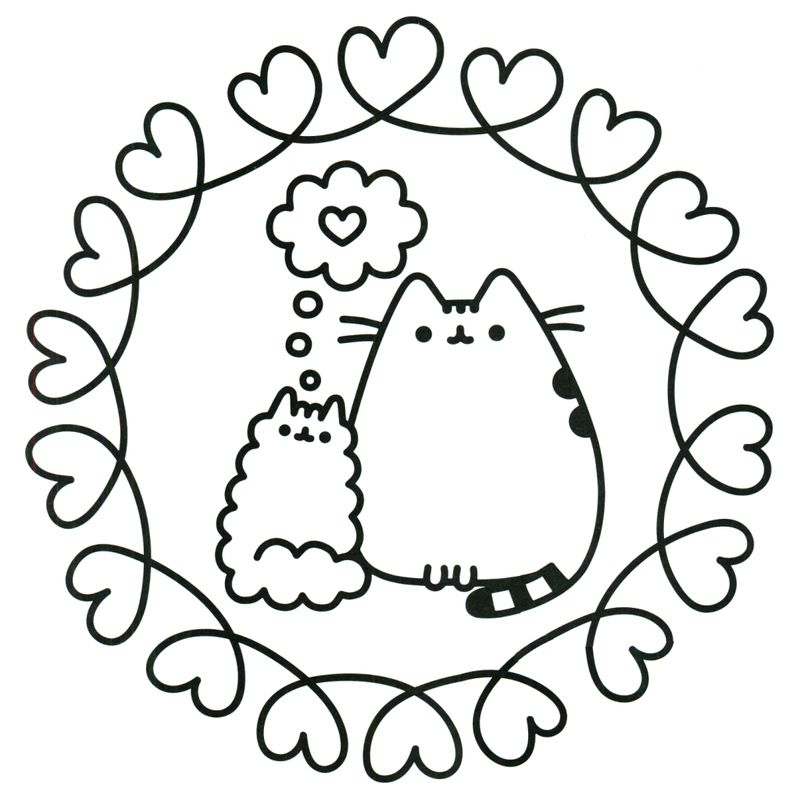 Pusheen Coloring Pages Printable Free