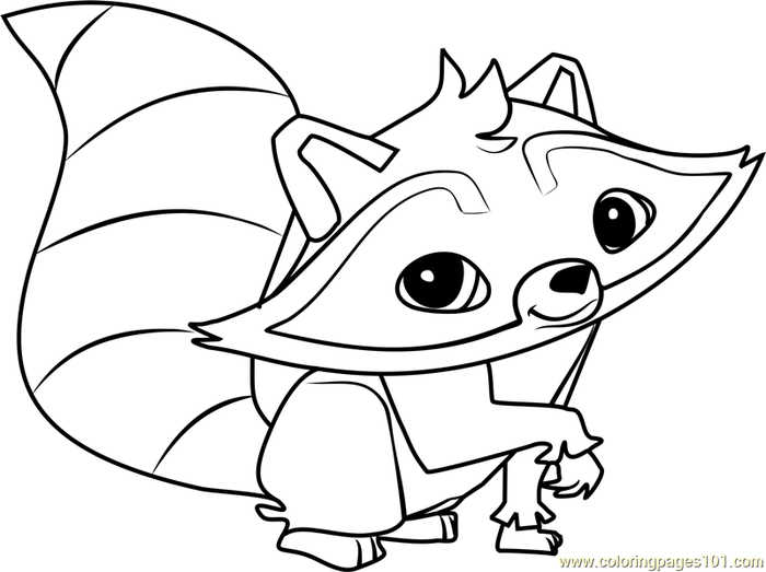 Raccoon Animal Jam Coloring Pages