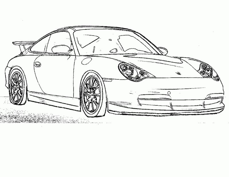 Race Car Coloring Page