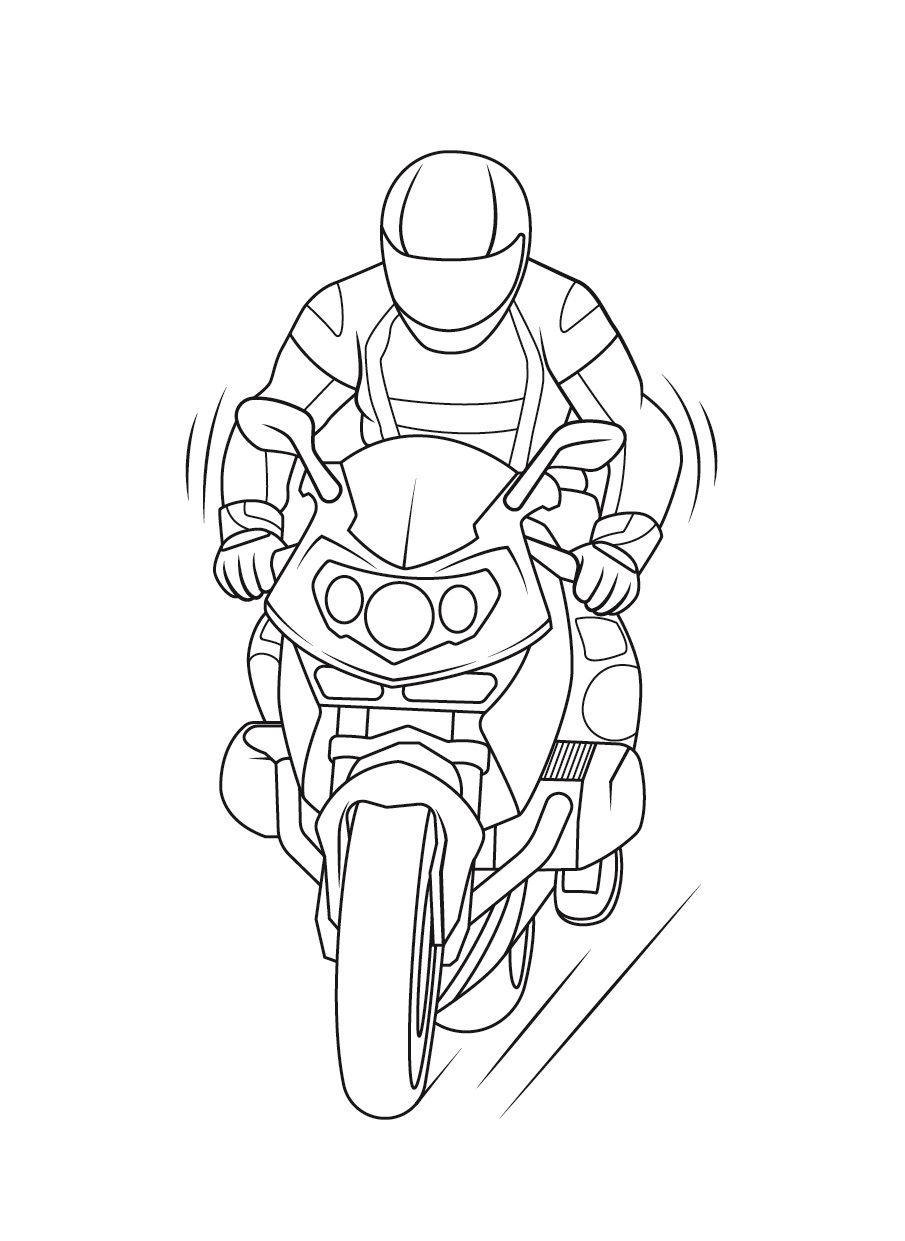 racing motorcycle coloring pages