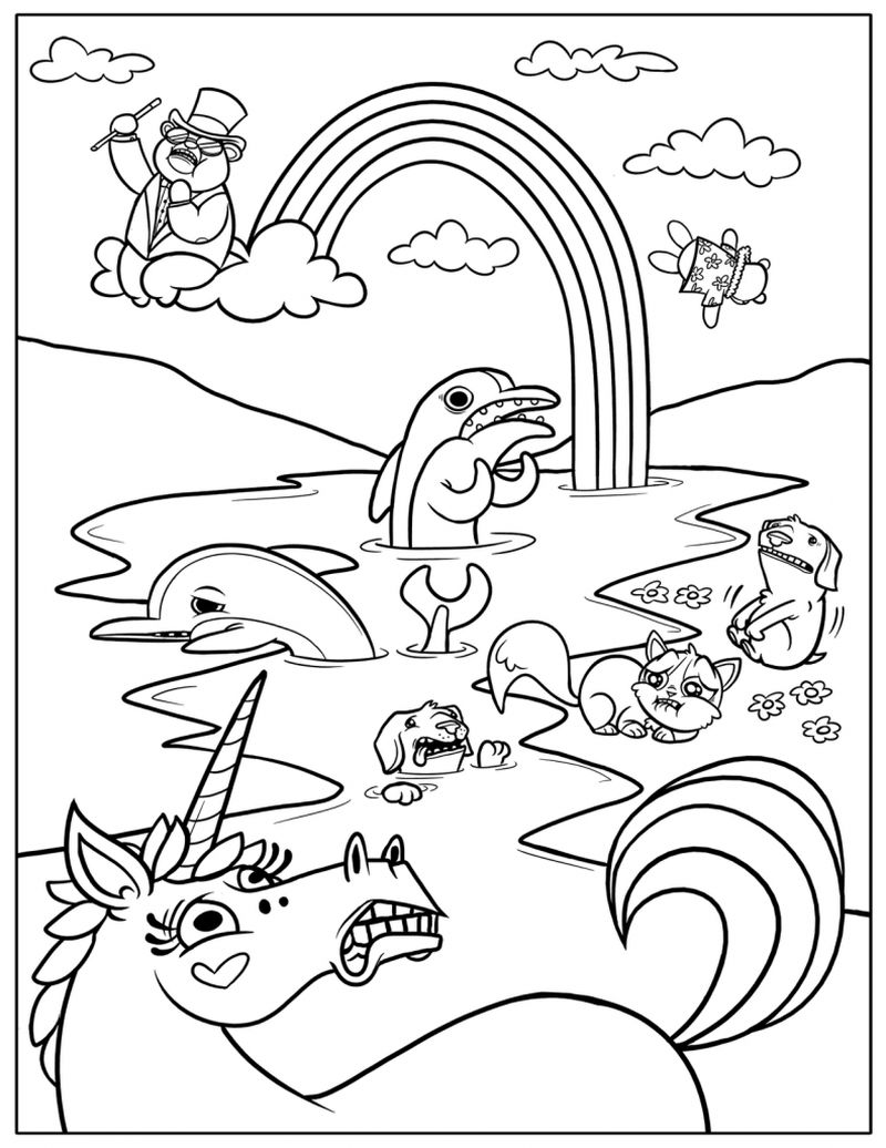 Rainbow Coloring Pages Kids Printable