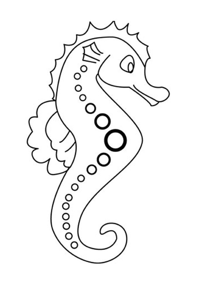 Rainbow Dash As A Seahorse Coloring Pages