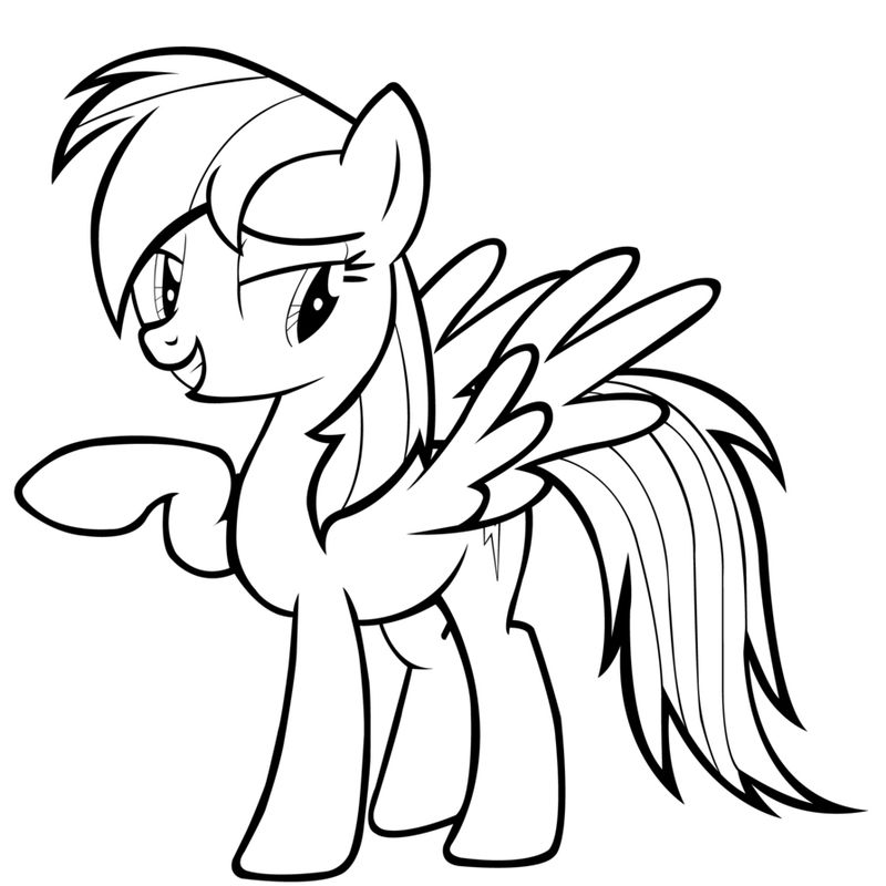 Rainbow Dash Coloring Pages As A Girl