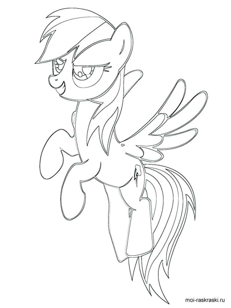 Rainbow Dash Coloring Pages Color