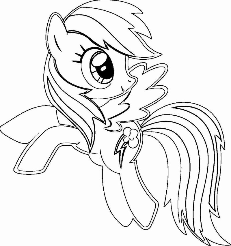 Rainbow Dash Coloring Pages Equestria