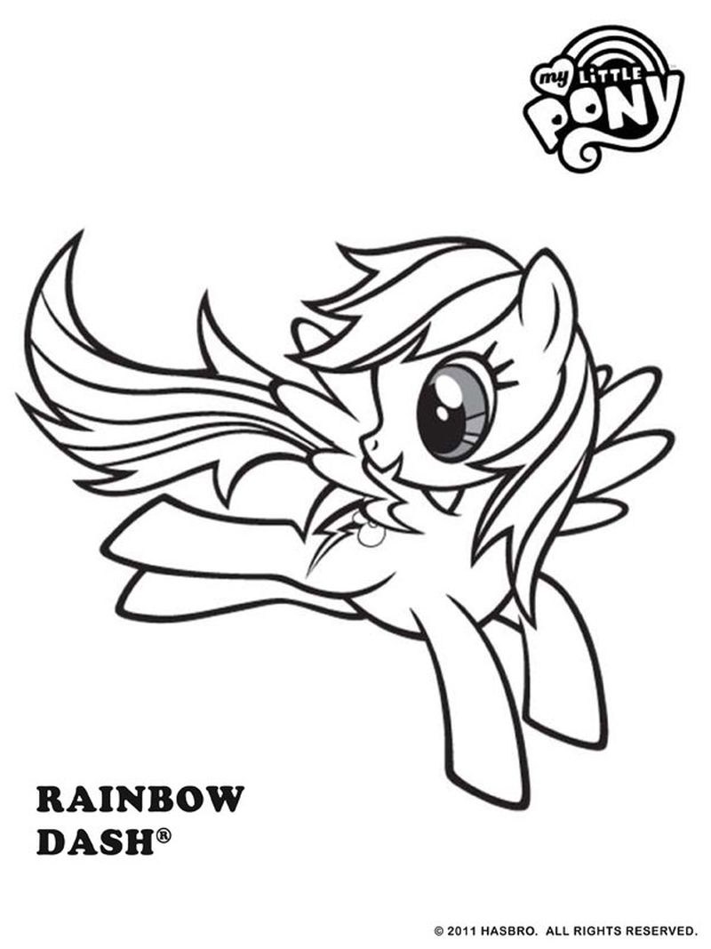 Rainbow Dash Coloring Pages Girl