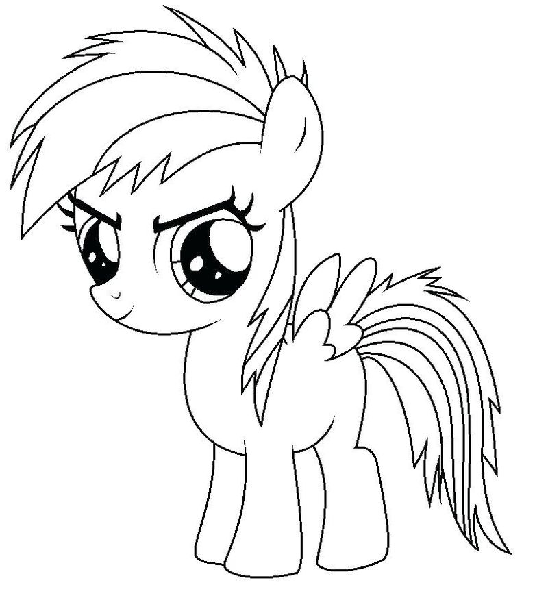 Rainbow Dash Coloring Pages My Little Pony