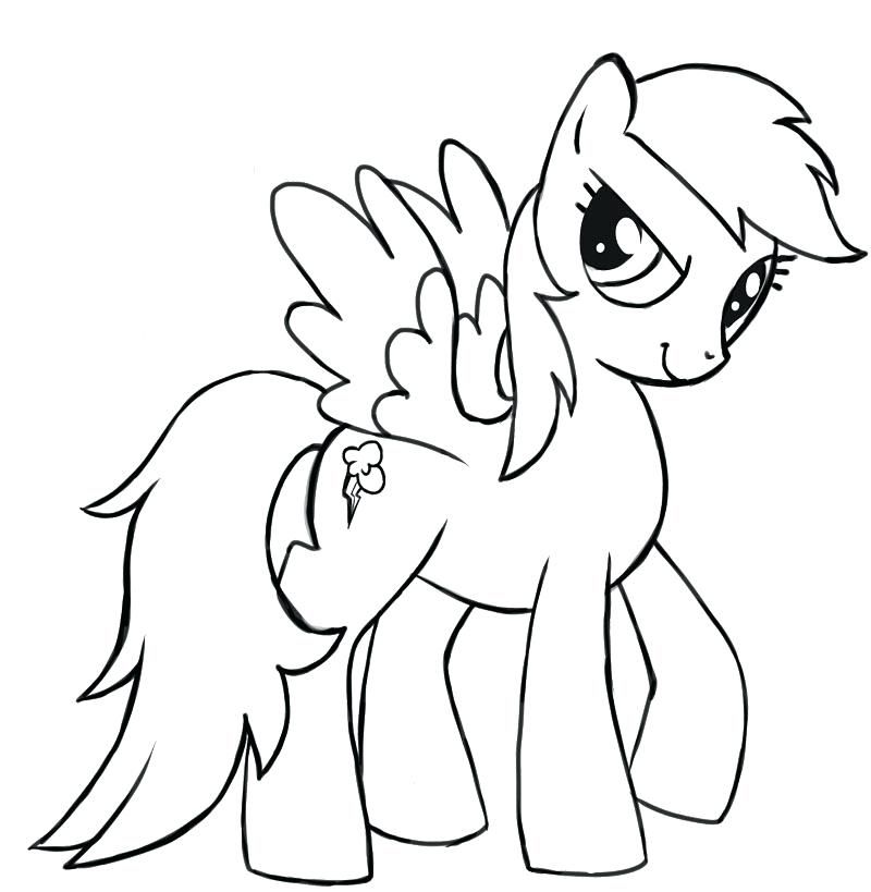Rainbow Dash Coloring Pages On Computer