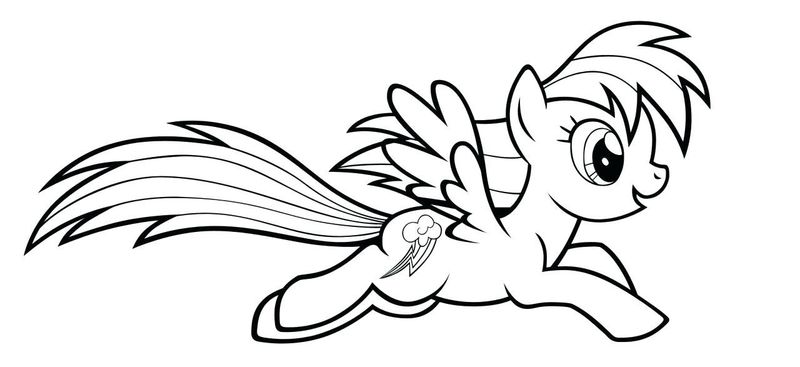 Rainbow Dash Coloring Pages Pdf