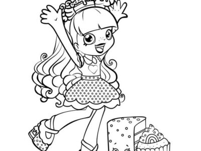Rainbow Kate Shoppies Coloring Pages