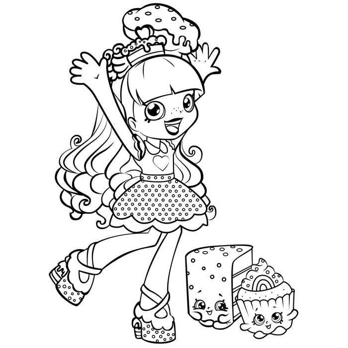 Rainbow Kate Shoppies Coloring Pages