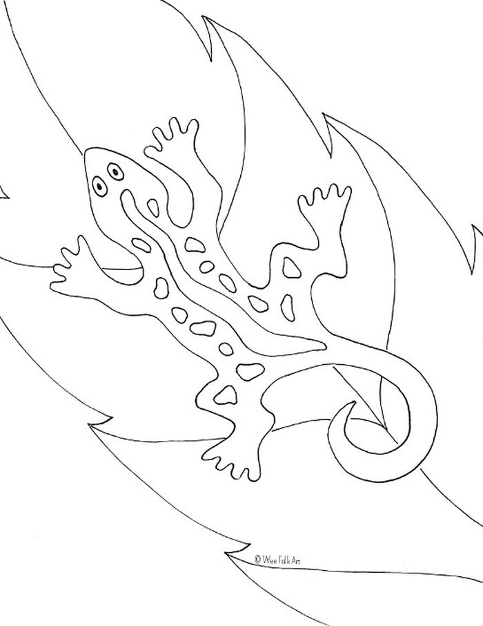 Rainforest Lizard Coloring Pages