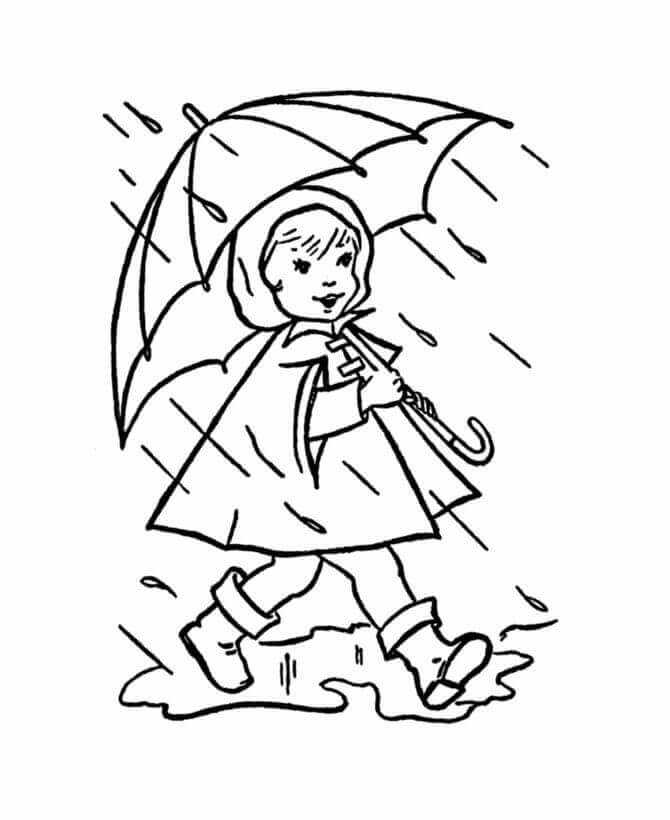 Rainy Day Coloring Pages For Toddlers