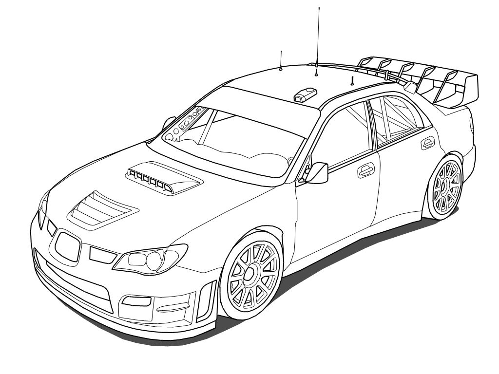 rallycross car coloring pages