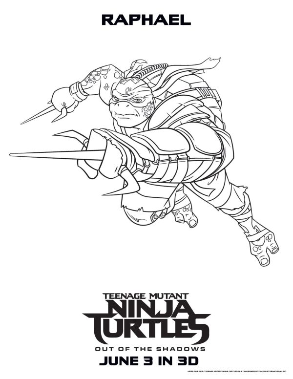 Raphael Teenage Mutant Ninja Turtles Coloring Pages