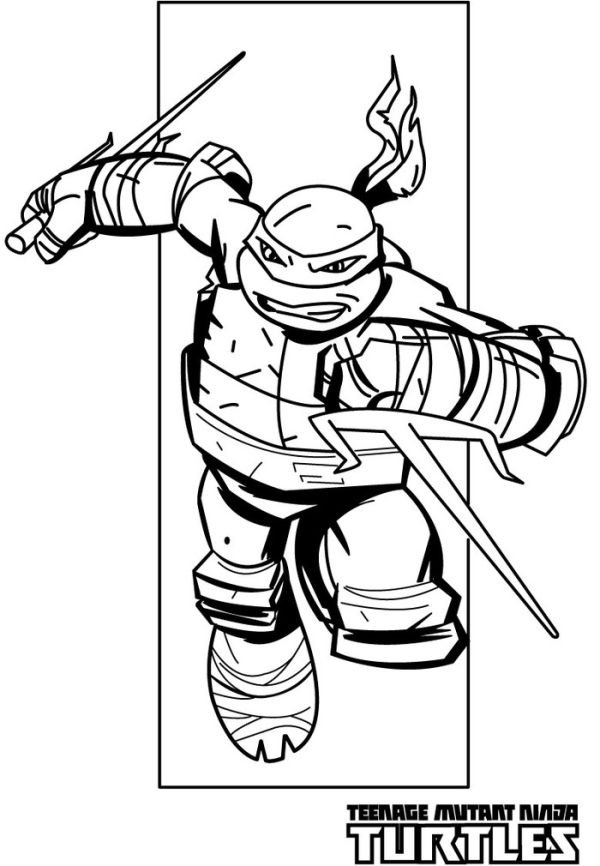 Raphael teenage mutant ninja turtle coloring pages