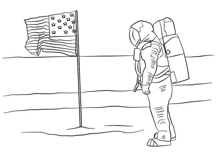 Real Astronaut Coloring Pages