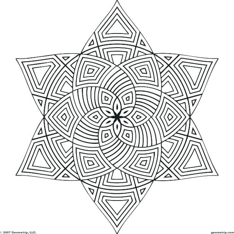 Real Geometric Coloring Pages