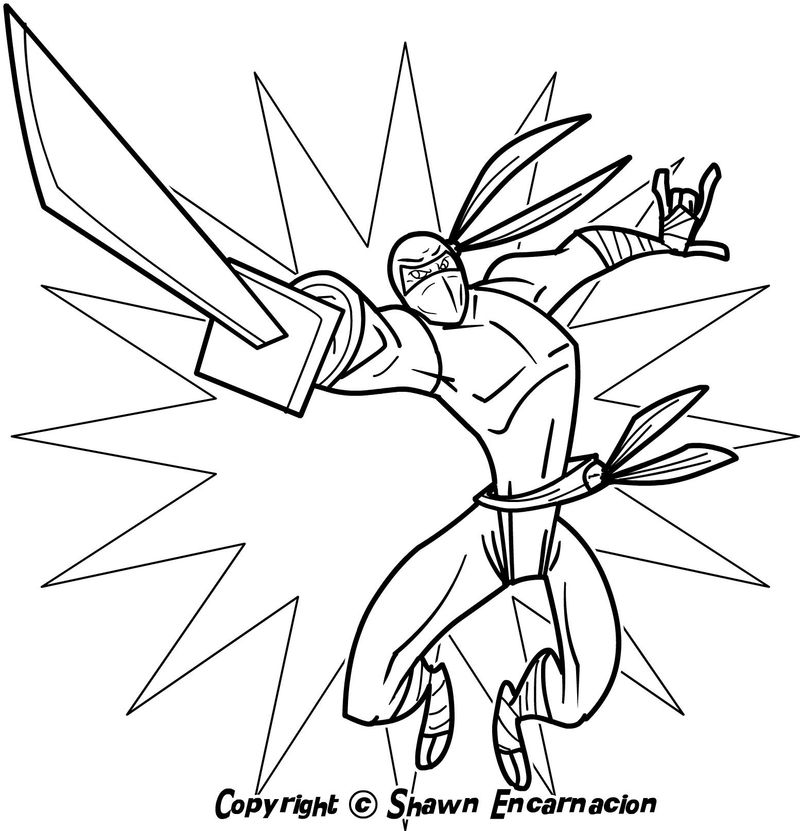 Real Ninja Coloring Pages