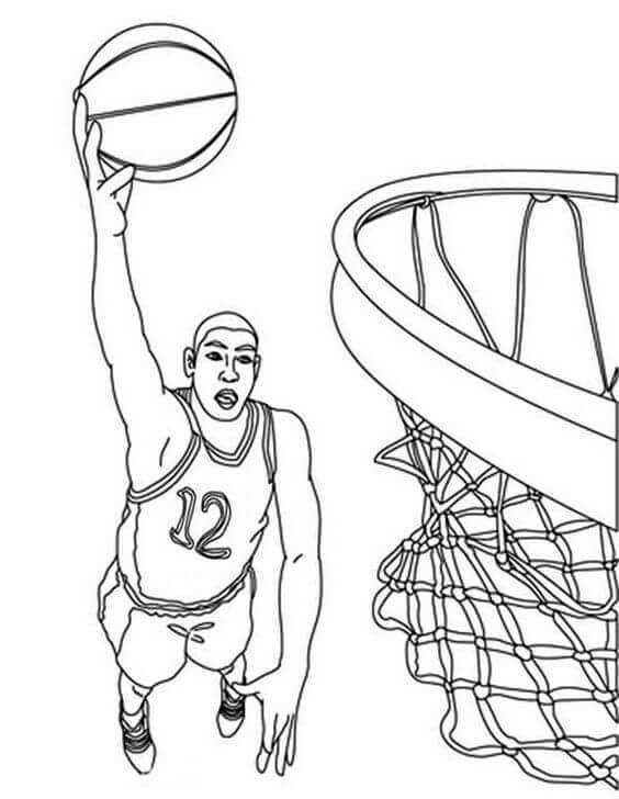 Realistic Basketball Coloring Pages