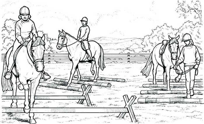 Realistic Horse Coloring Pages 1