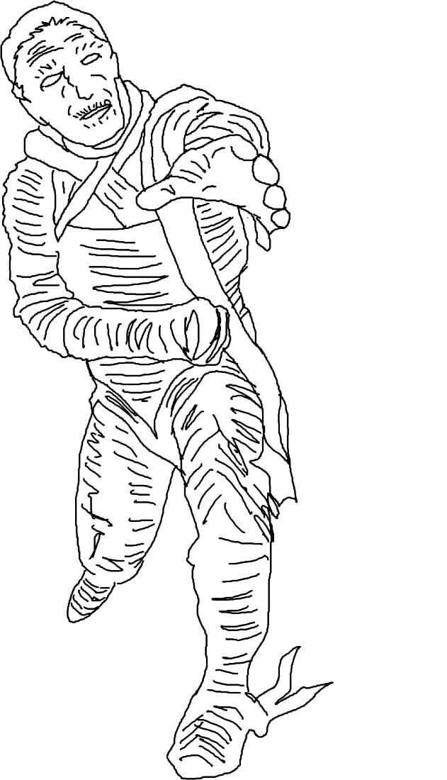 Realistic Mummy Coloring Pages