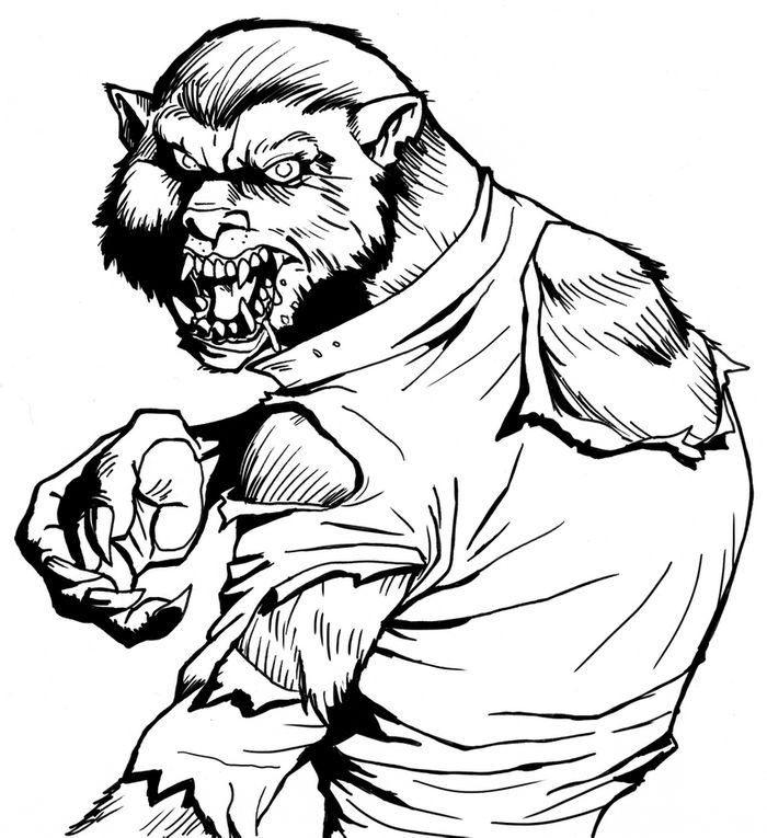 Realistic Skyrim Werewolf Coloring Pages