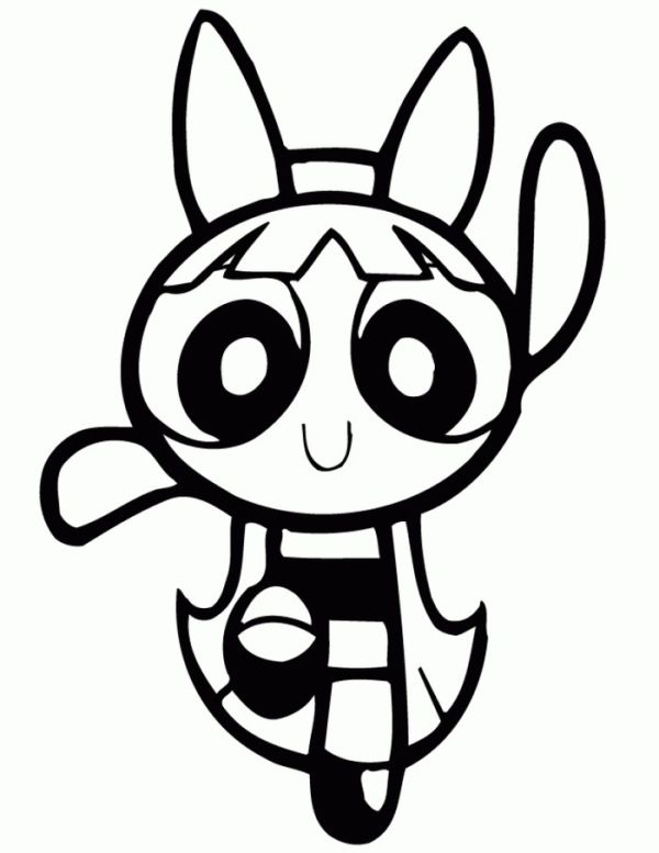 Red character powerpuff girls coloring pages