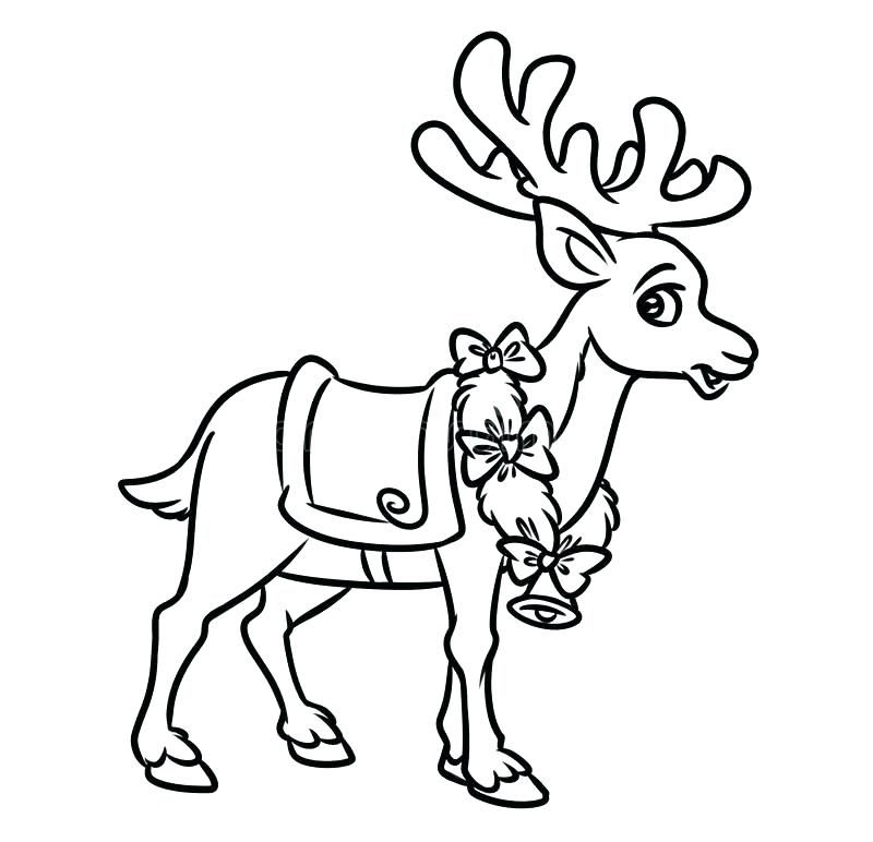 Reindeer Faces Coloring Pages