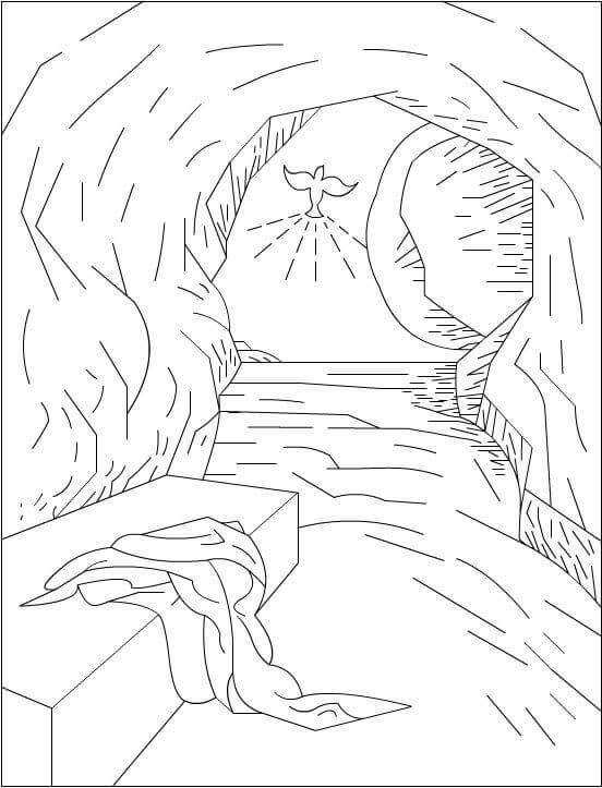 Religious Easter Coloring Page Free