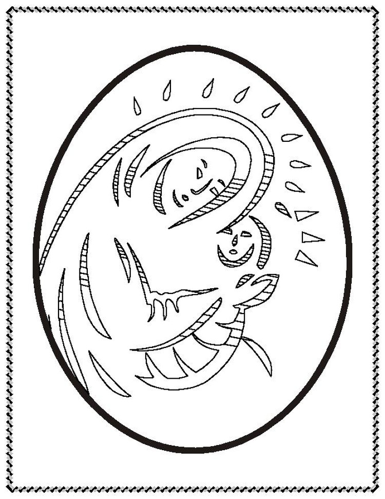 Religious Easter Egg Coloring Pages