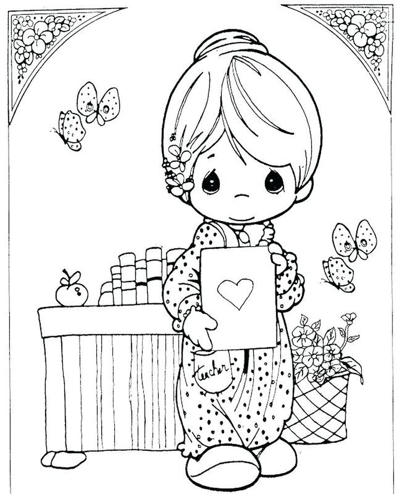 Religious Precious Moments Coloring Pages