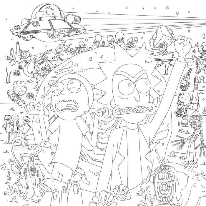 Rick And Morty Coloring Pages