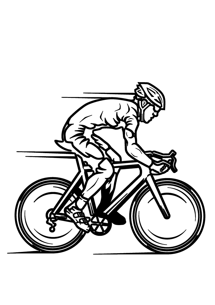 road cycling coloring pages