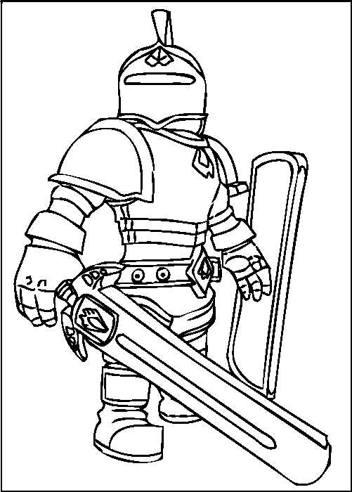 Roblox Knight Coloring Pages
