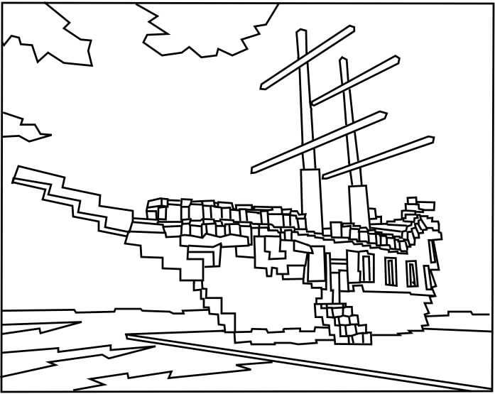 Roblox Ship Coloring Page