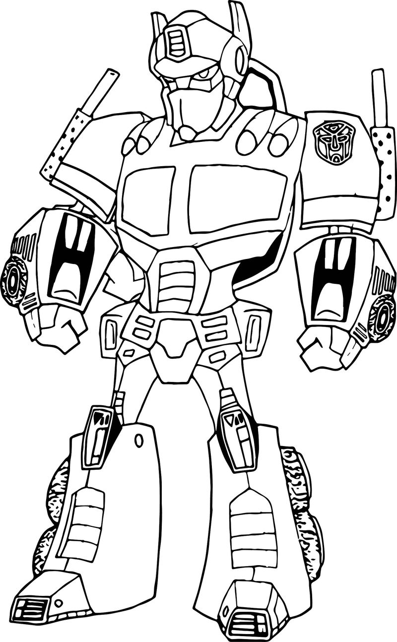 Robot Coloring Pages Detailed