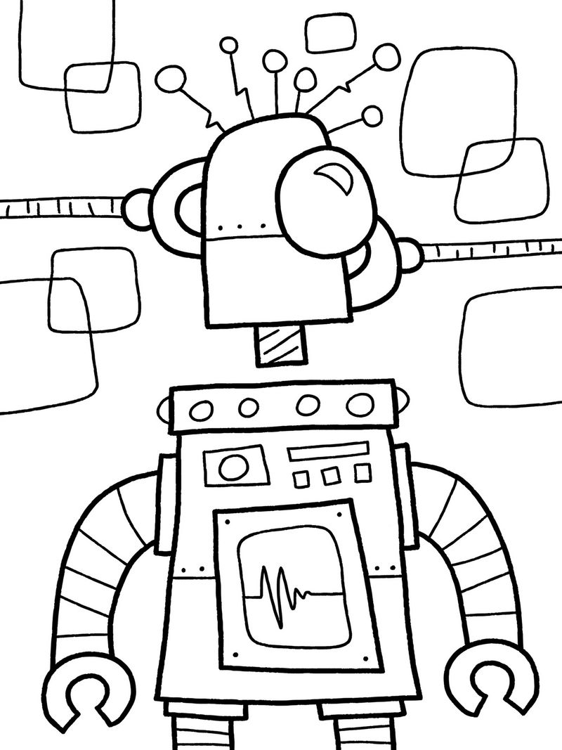Robot Coloring Pages For Boys