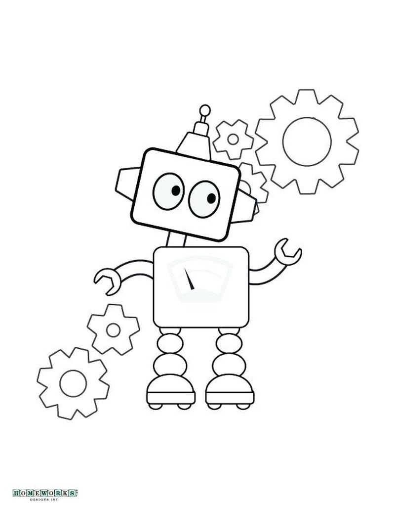 Robot Coloring Pages For Preschool
